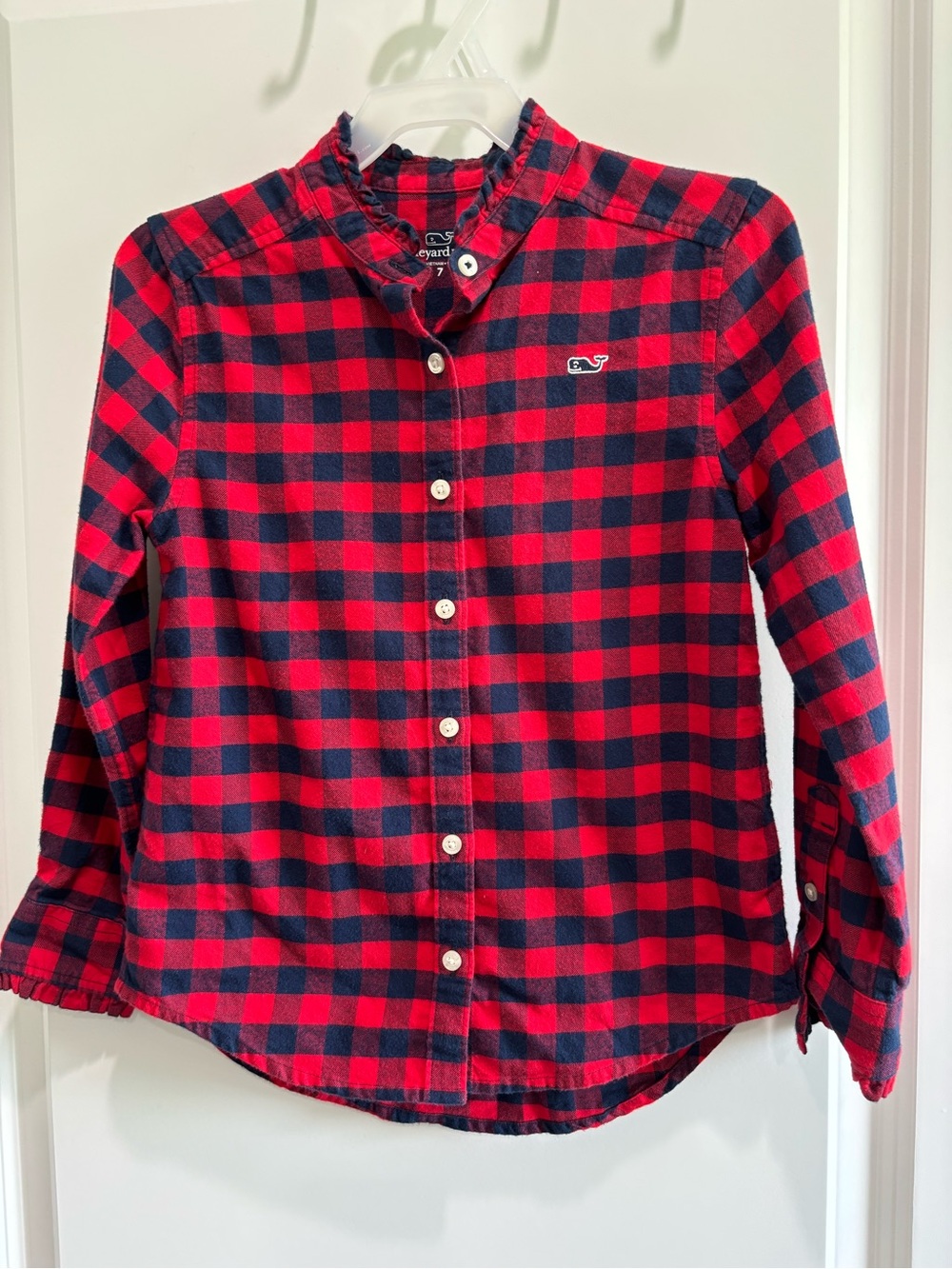 Vineyard Vines Red & Navy Buffalo Plaid Button-Down Shirt - Kids